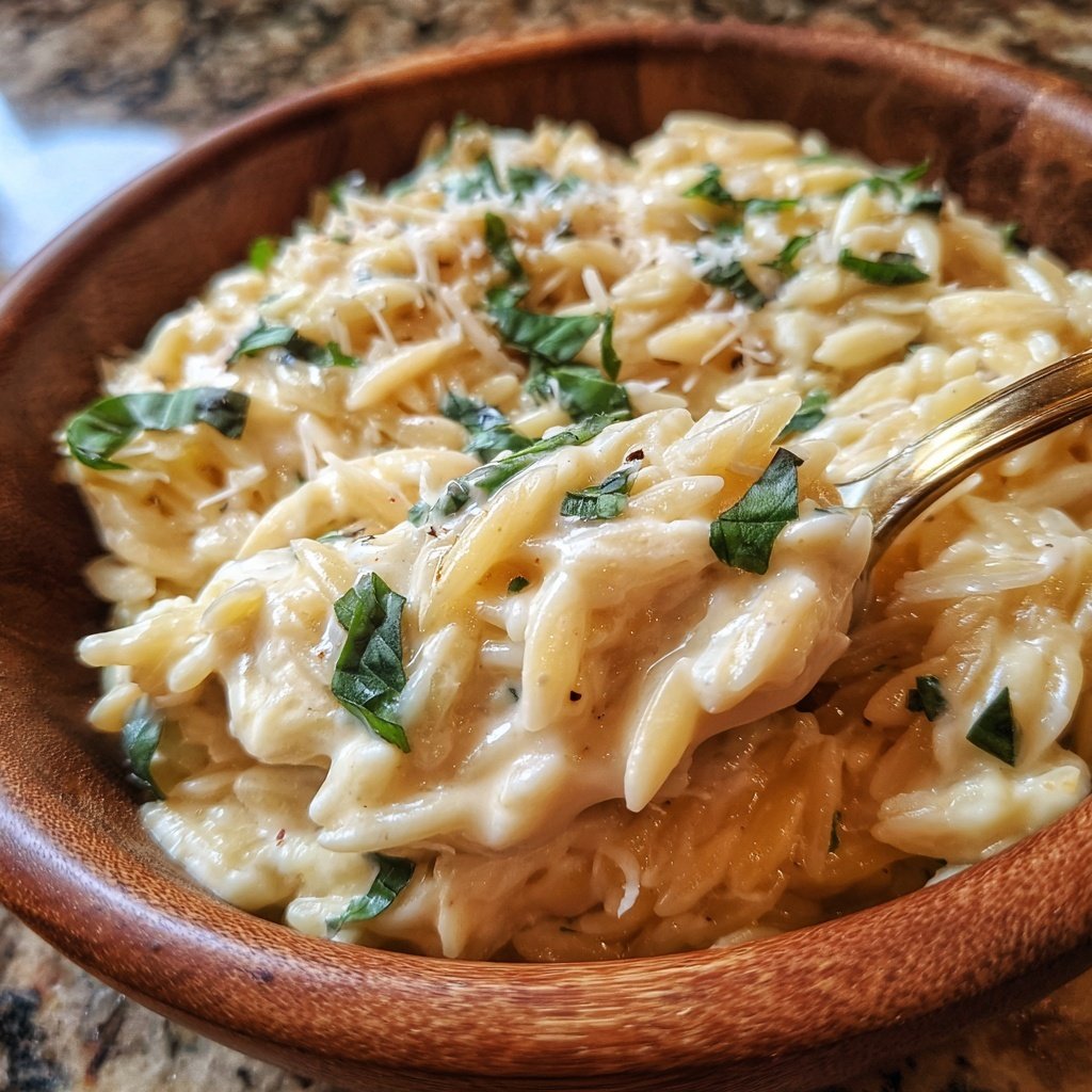 Romantic Creamy Orzo for Two