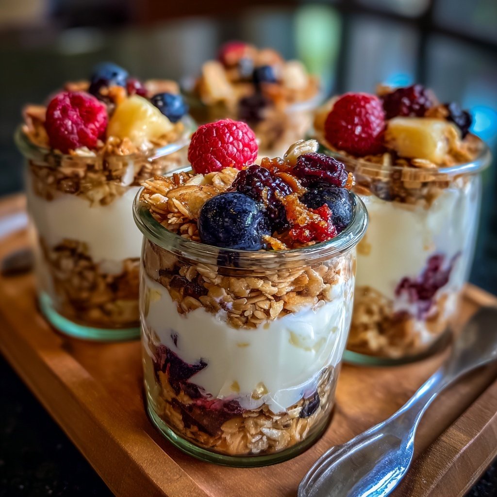 Healthy Yogurt Granola Snack Cups