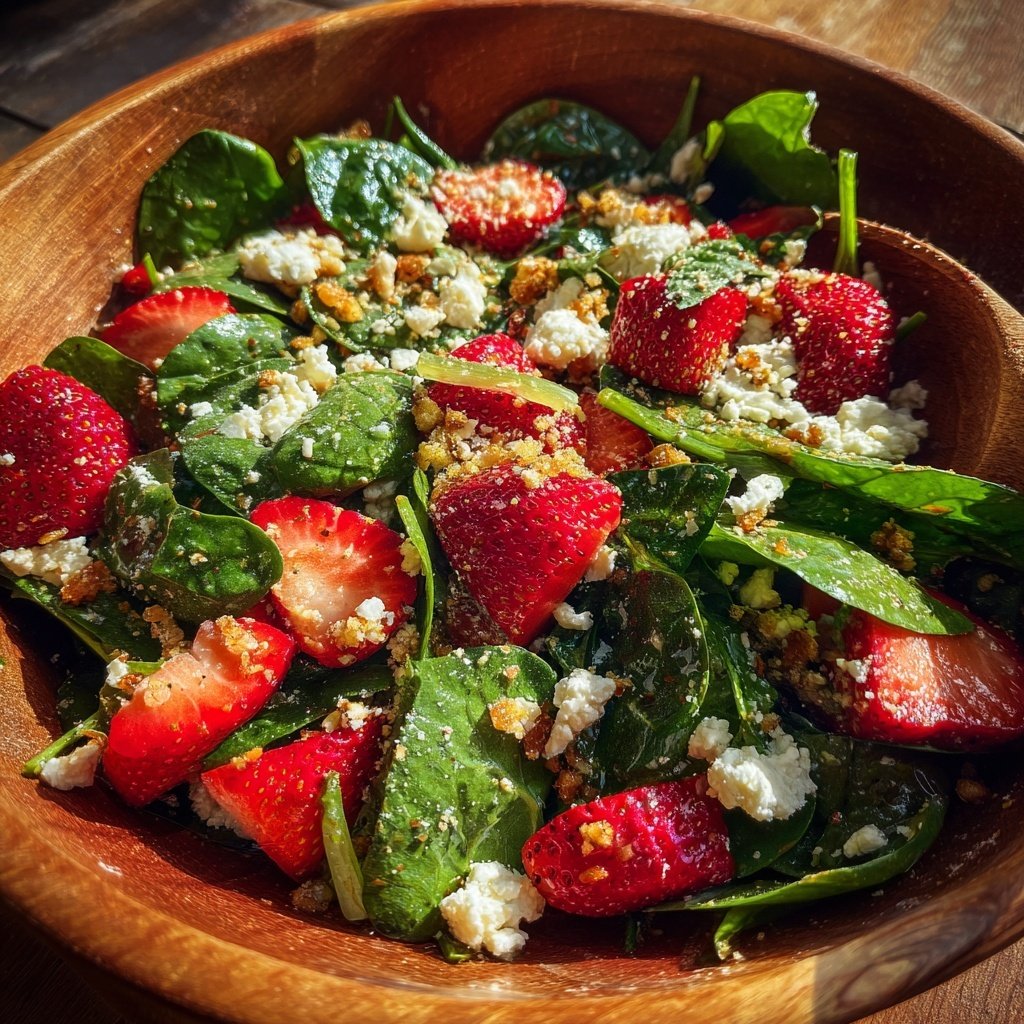 Strawberry Spinach Salad With Feta