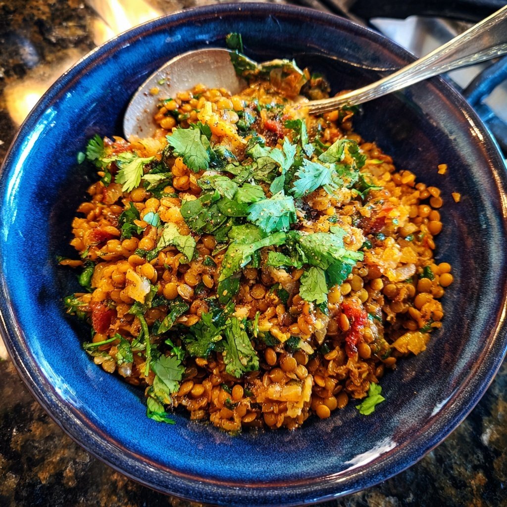 Jamaican Spiced Lentil Rice Bowl