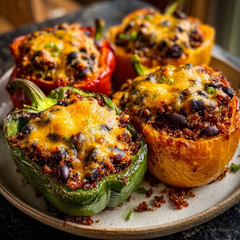 Baked Veggie Stuffed Peppers