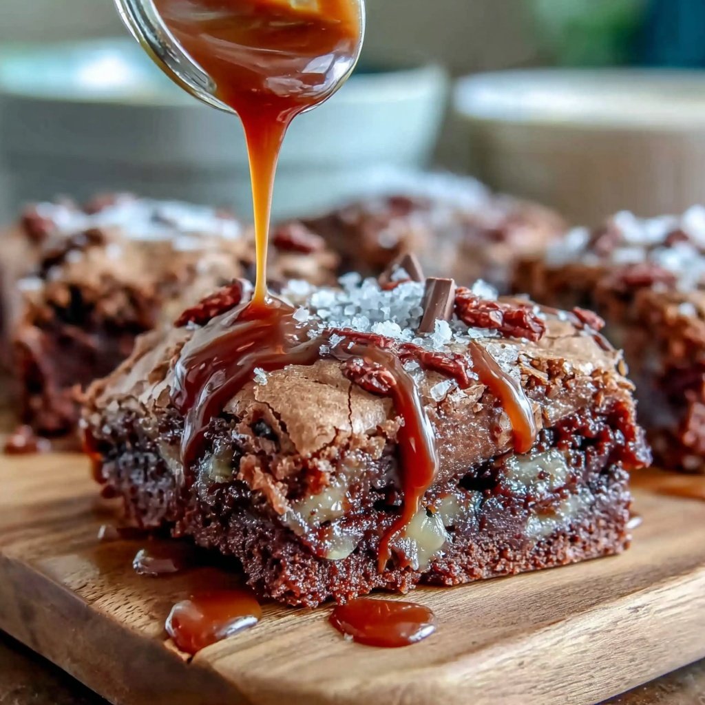 Brownie Mix Salted Caramel Cookie Bars