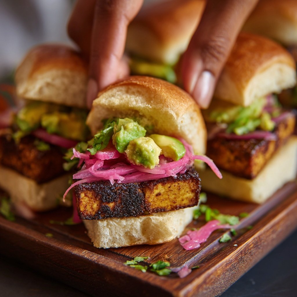 Sliders with Crispy Tofu