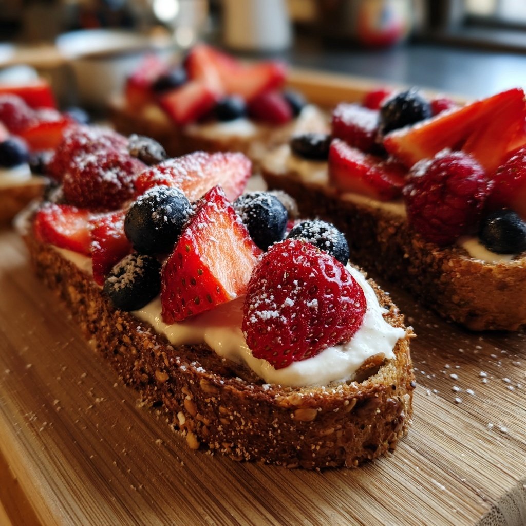 Valentines Breakfast Cinnamon Berry Toast