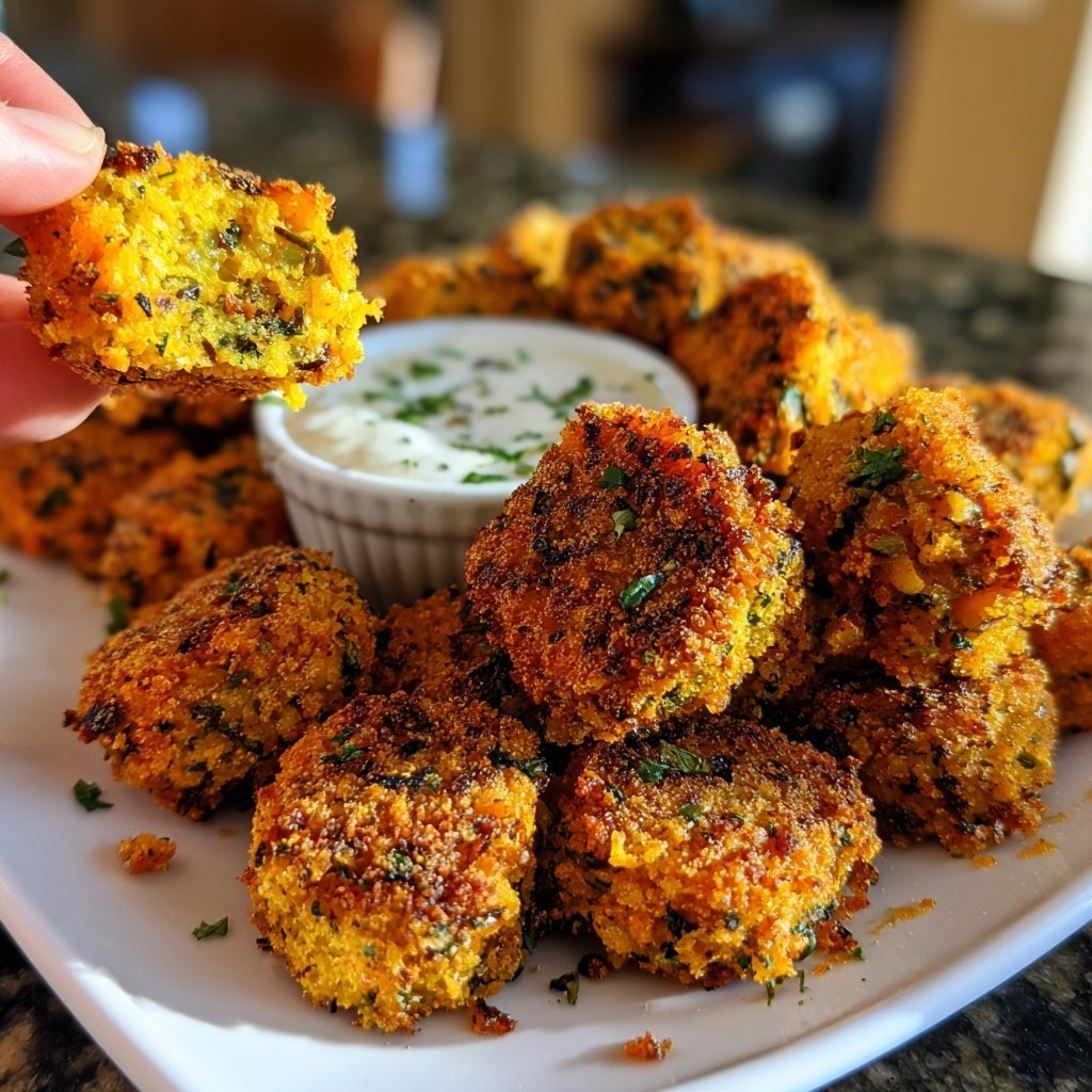Crispy Chickpea Veggie Nuggets