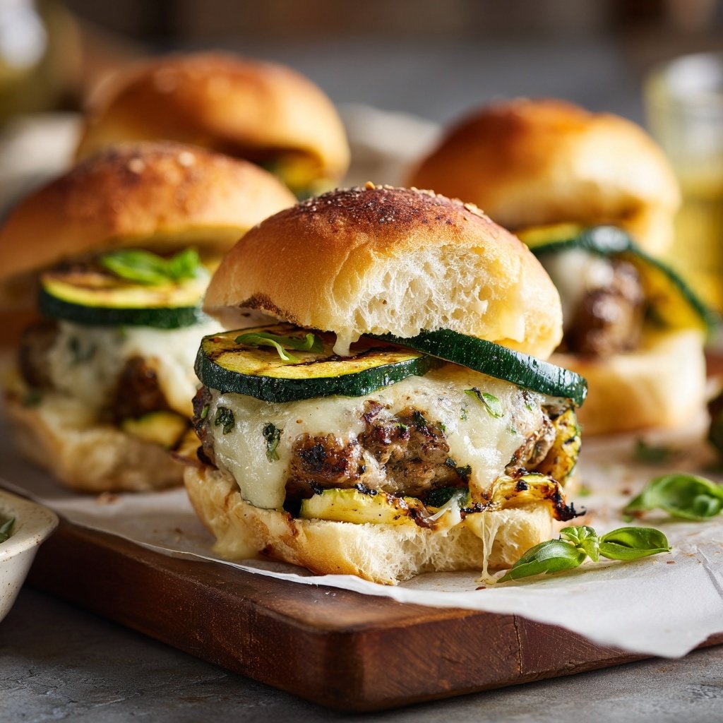Sliders with Grilled Zucchini