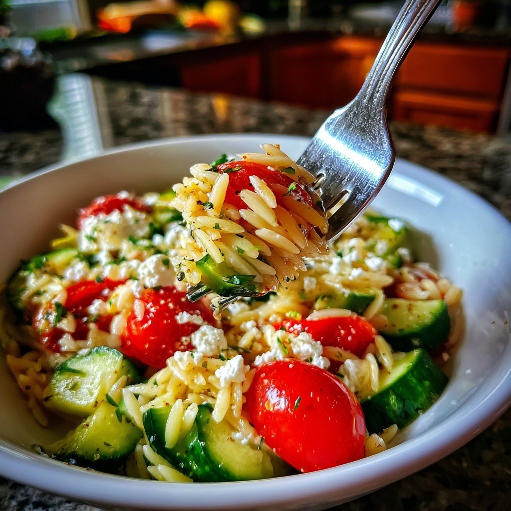 Healthy Lunch Greek Orzo Salad