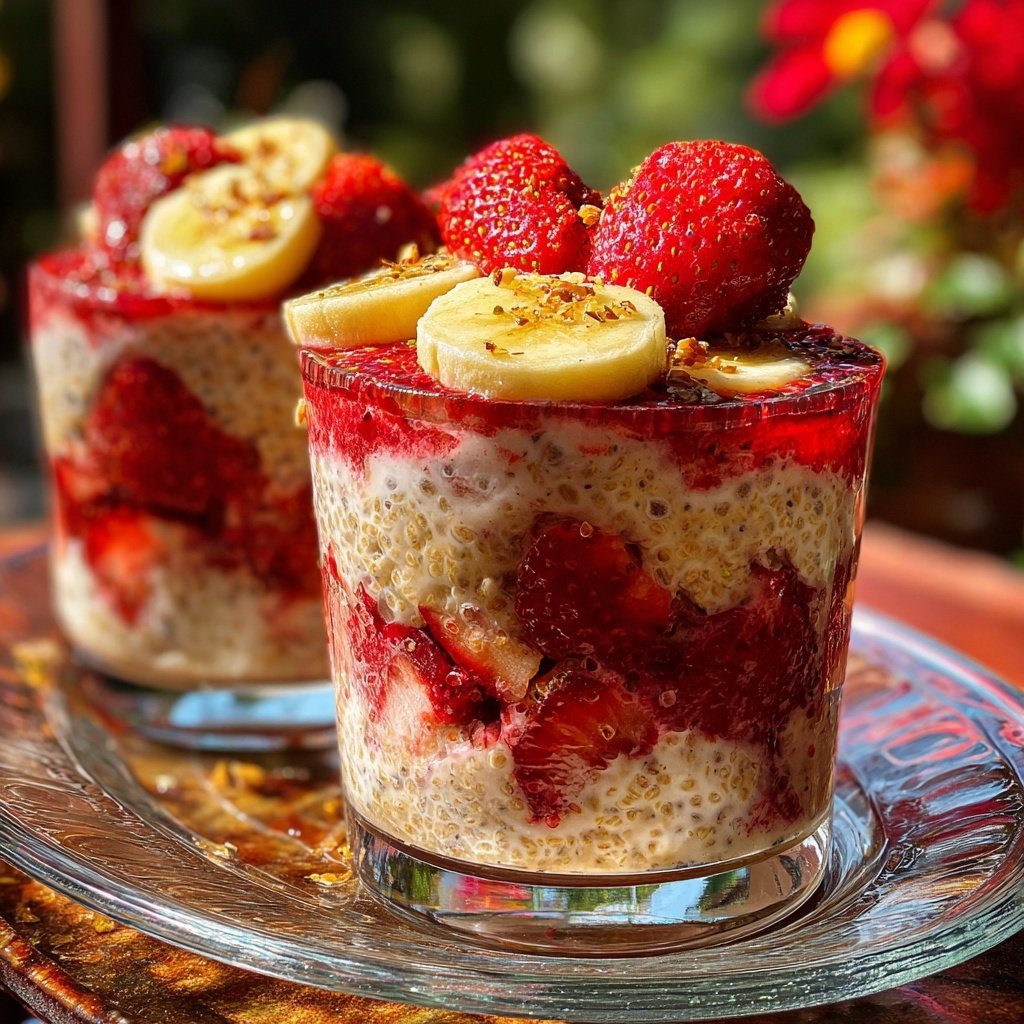Strawberry Banana Chia Cups