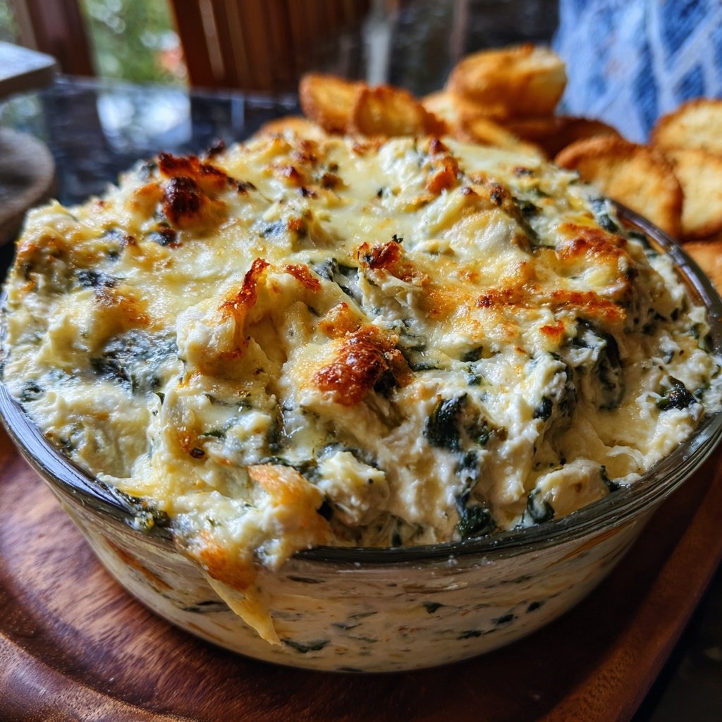 Super Bowl Spinach Artichoke Dip
