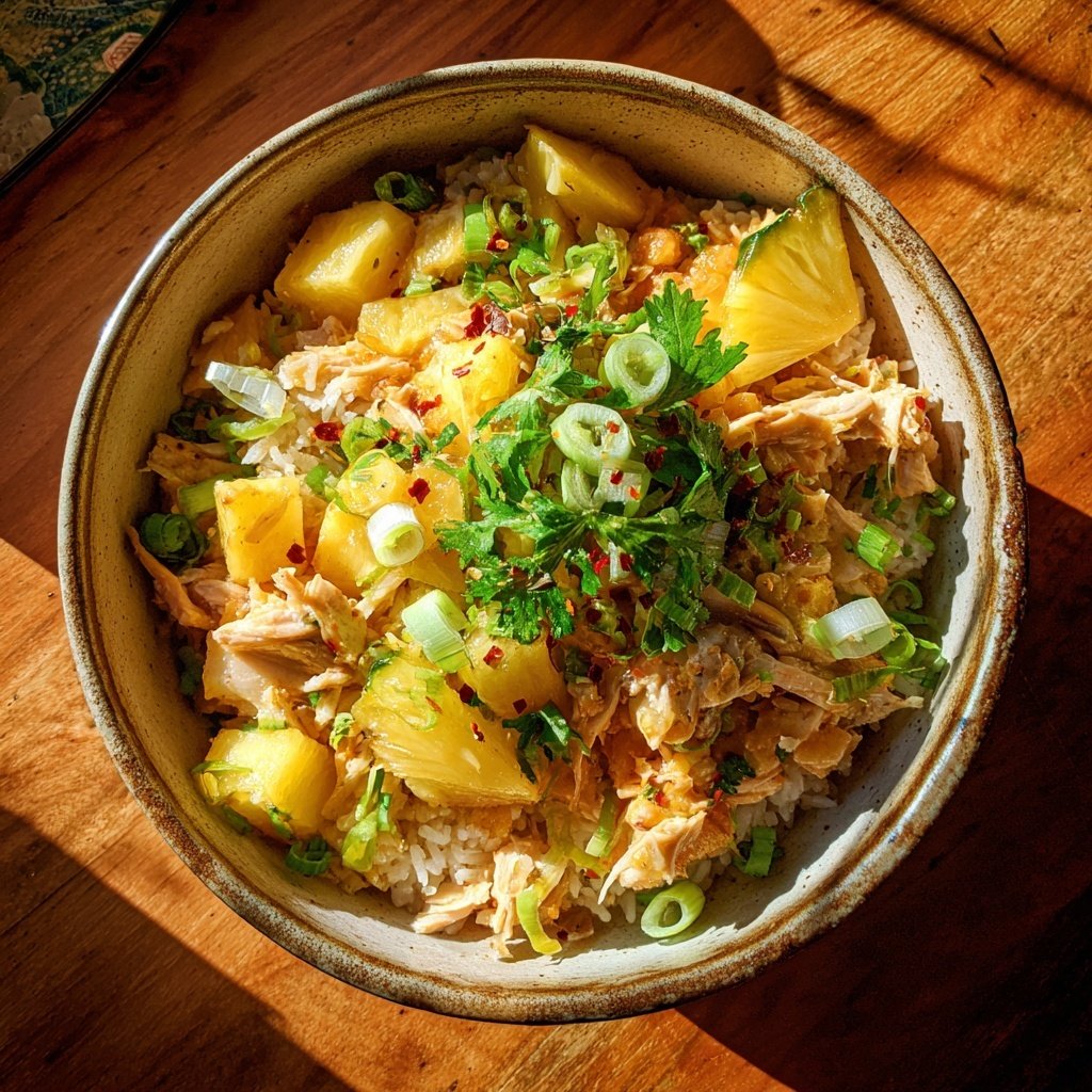 Sweet Pineapple Chicken Rice Bowl