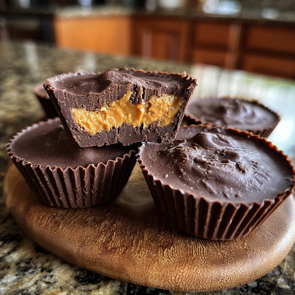 Homemade Peanut Butter Cups with Chocolate Shell