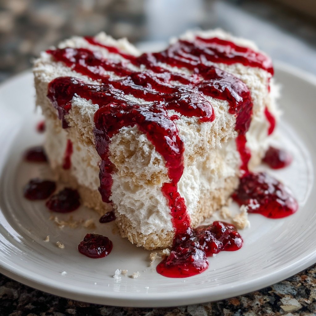 Mini Heart Cake with Coconut Berry Cream