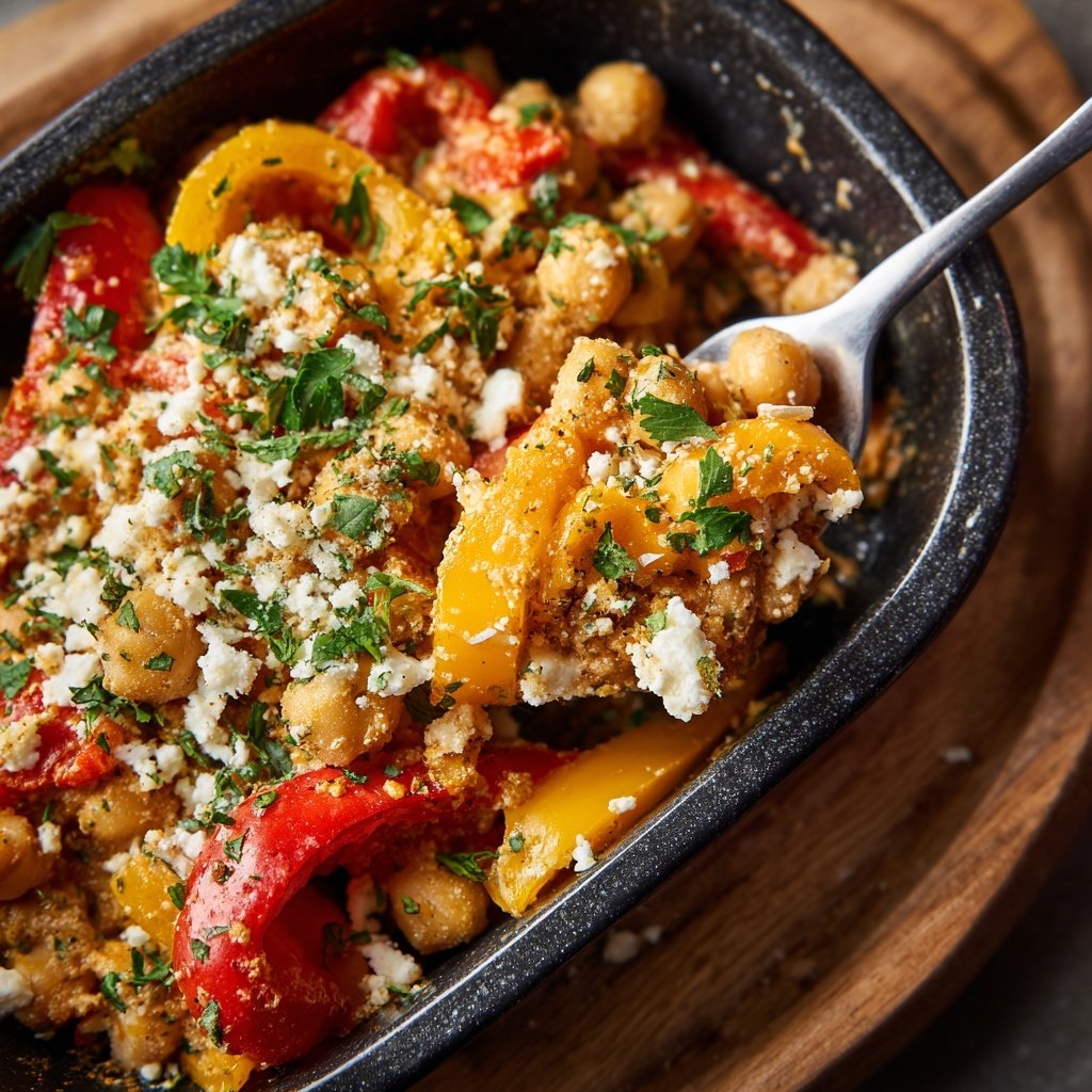 Healthy Dinner Mediterranean Chickpea Bake