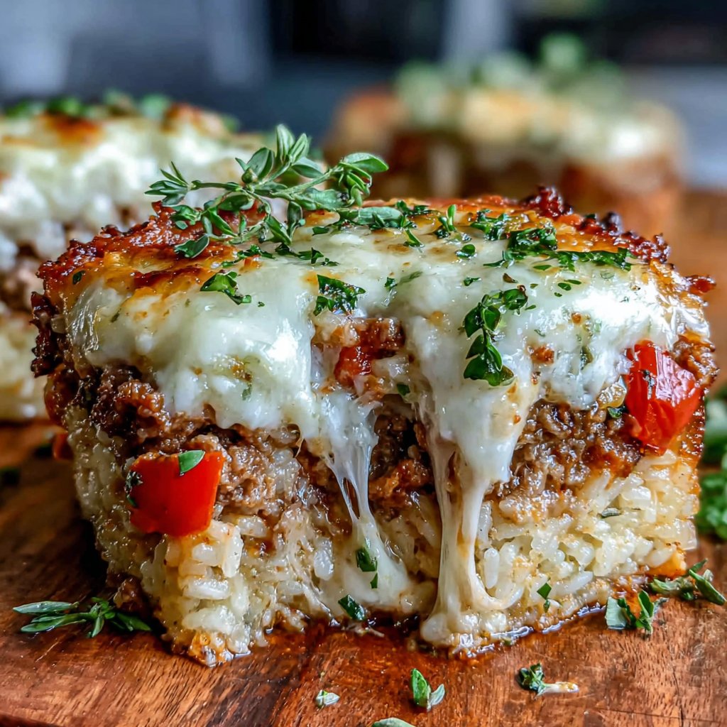 Ground Beef And Tomato Rice Bake