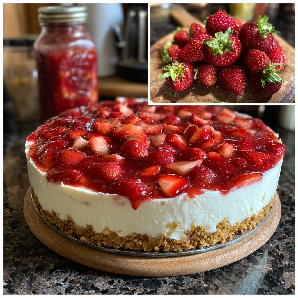 No Bake Strawberry Cheesecake Oats