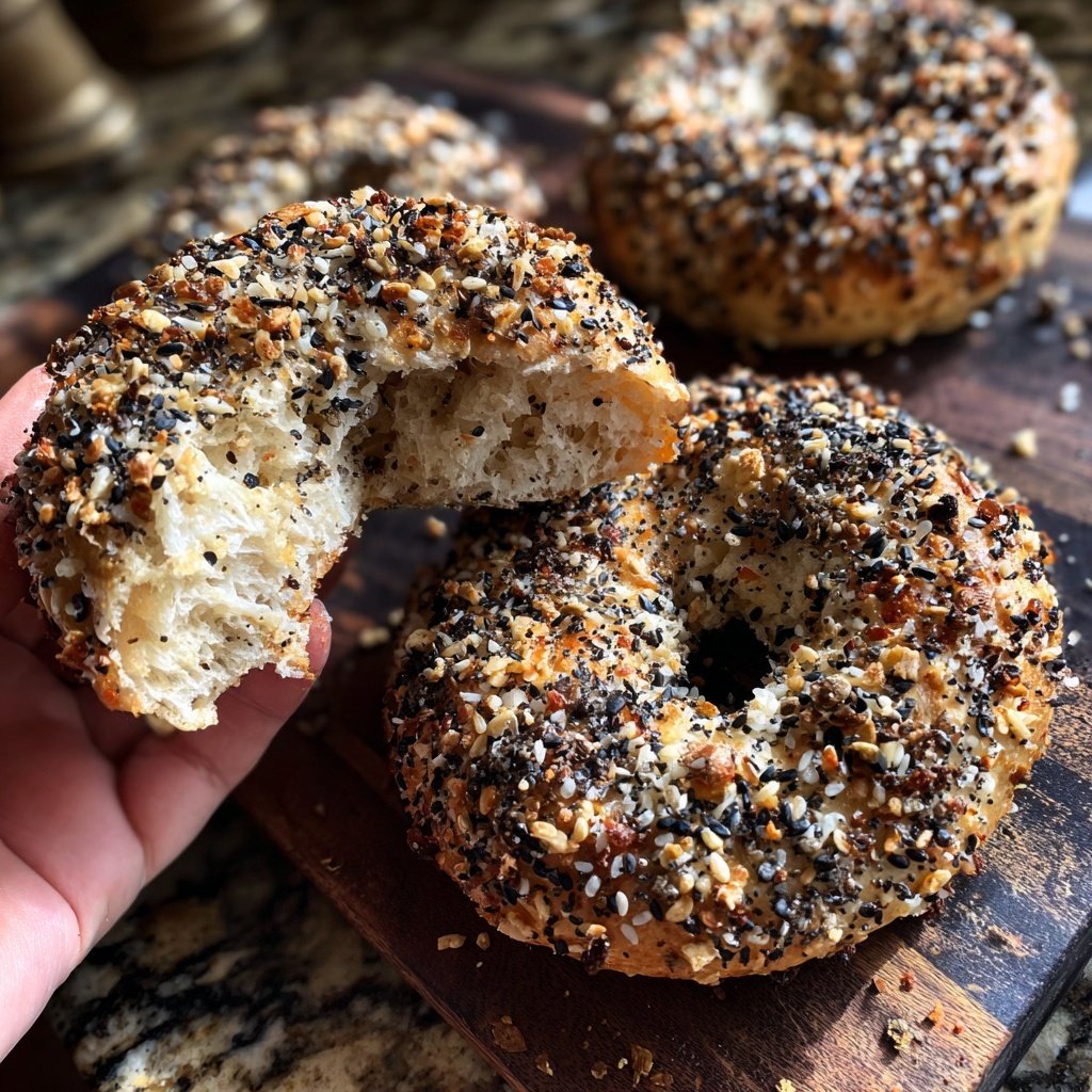 Everything Seed Protein Bagels