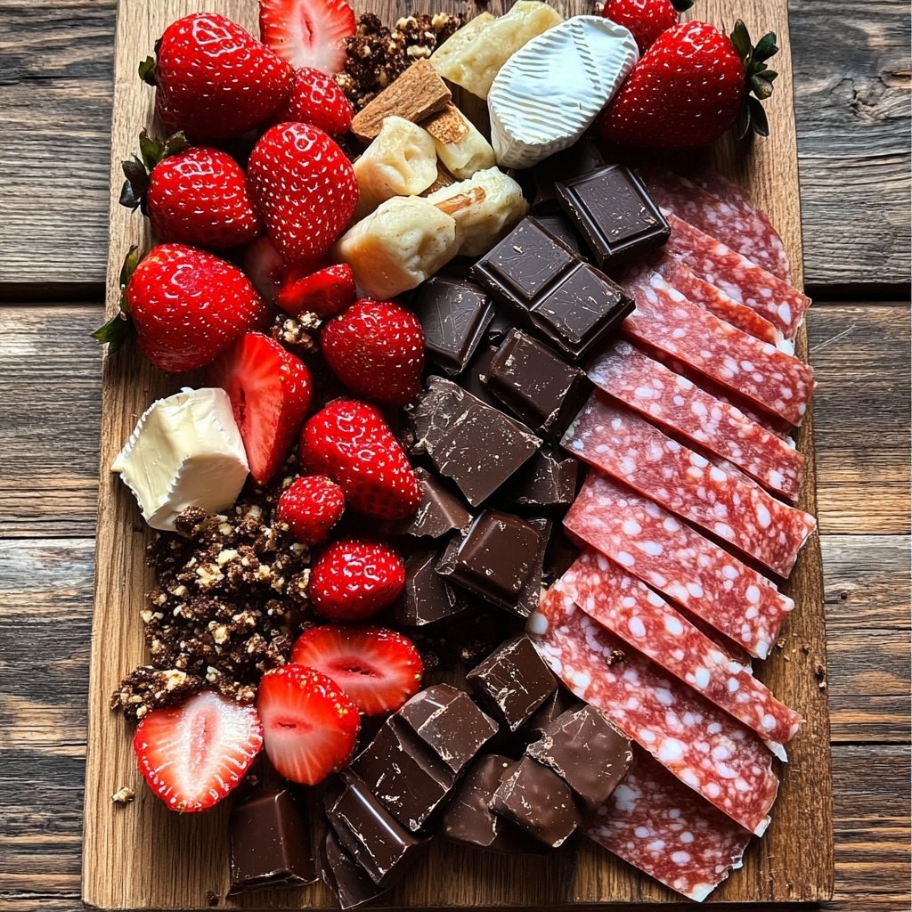 Valentines Charcuterie Board Sweet and Savory