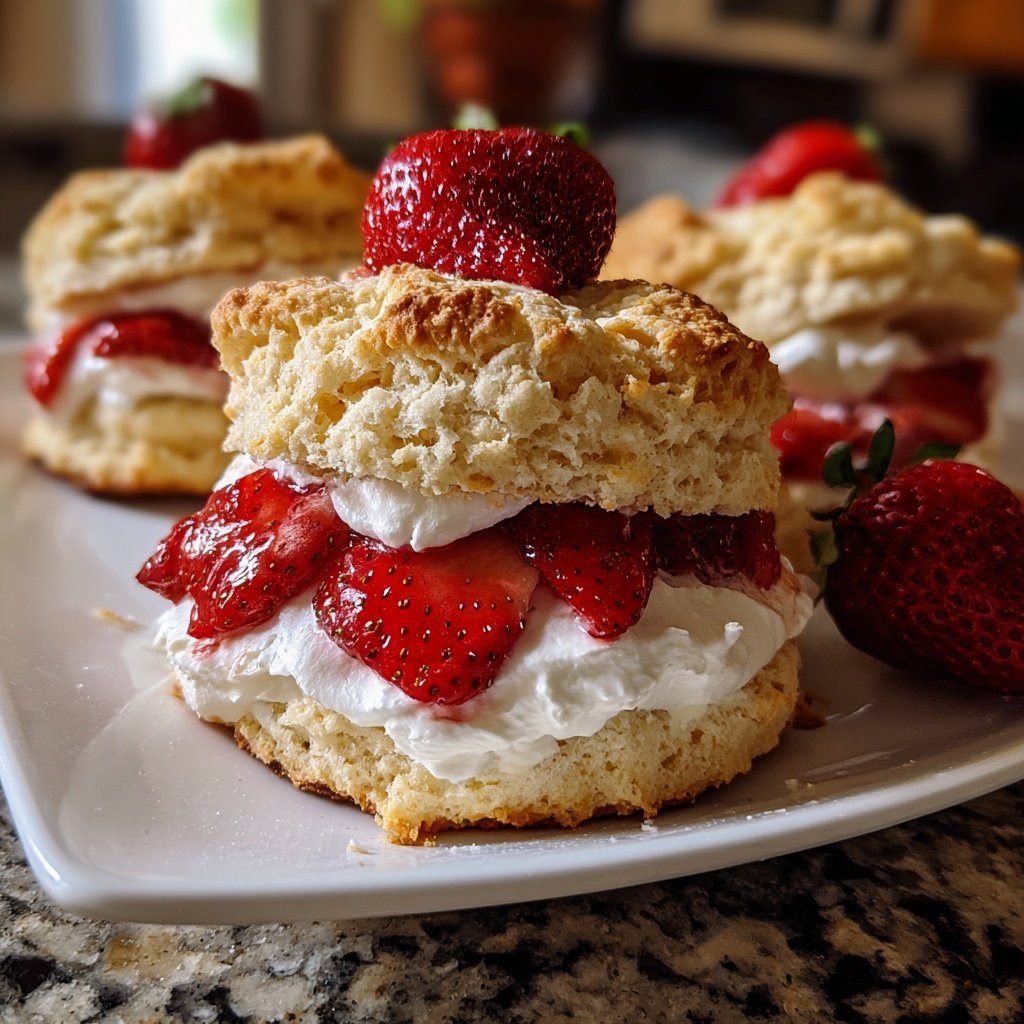 Classic Strawberry Shortcake With Biscuits