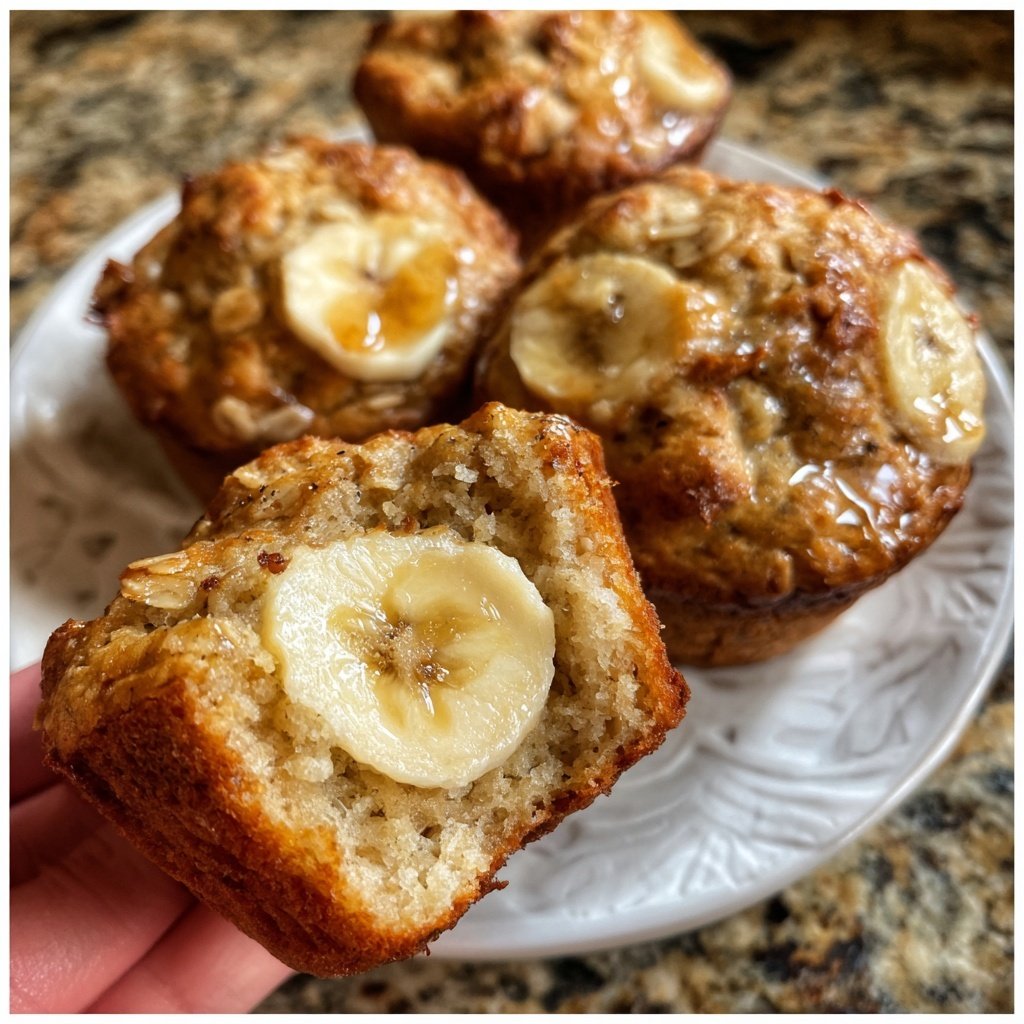 Healthy Banana Oat Muffins
